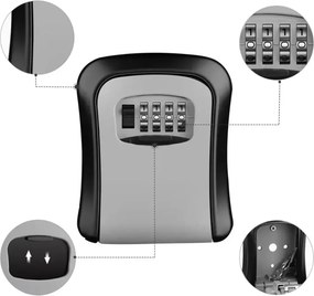 Bezpečnostná schránka na kľúče z odolného plastu