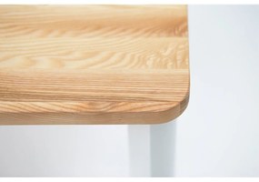 Biely jedálenský stôl so zaoblenými nohami Ragaba TRIVENTI, 120 x 80 cm