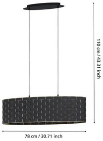 Eglo 99613 - Luster na lanku MARASALES 2xE27/40W/230V