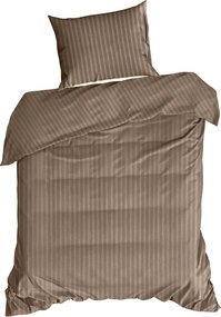 SATÉNOVÉ OBLIEČKY VERA 140X200 CM, 1 KS 70X80 CM HNEDÉ