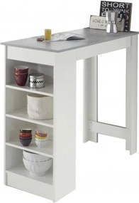 Sconto Barový stôl MOJITO beton/biela
