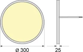 LED stropné svietidlo SIMEN LED/24W/230V 4000K IP40 pr. 30 cm biele UGR<19