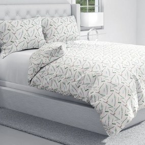 Biante Bavlnené posteľné obliečky Sandra SA-560 Vážky a levandule na bielom Jednolôžko 140x200 a 70x90 cm