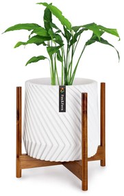 Fox & Fern Zeist, stojan na rastliny, 2 výšky, kombinovateľný, zásuvný dizajn, prírodný