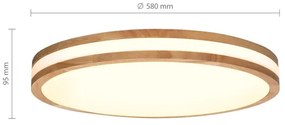 Brilagi - Stmievateľné LED svietidlo MOLINA LED/60W/230V 3000-6500K dub priemer 58 cm +DO