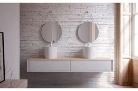 Bathco 4057 - Umývadlo na dosku FLORENCIA pr. 42 cm porcelán/biela
