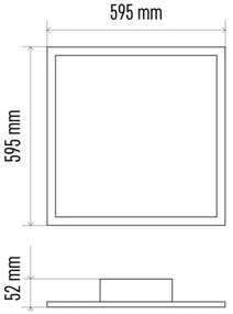 LED Stmievateľné stropné svietidlo LED/40W/230V + DO štvorec 2700K-6000K