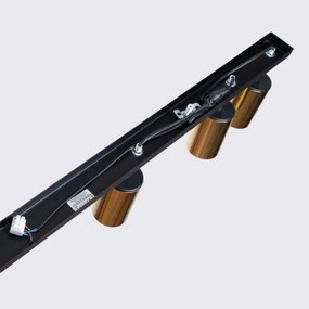 Sollux SL.1388 - Bodové svietidlo WINX 6xGU10/10W/230V čierna/zlatá