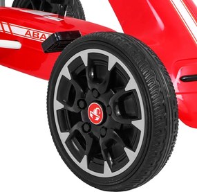 Ramiz ABARTH pedálová motokára pre deti Červená + EVA kolesá + ručná brzda + voľnobeh