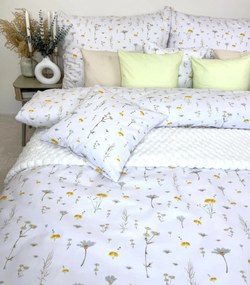 INTERMEDIC SK Bavlnené obliečky Margaretka 140x200/70x90 cm – kvetinový vzor, 100 % bavlna