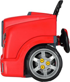 KIK Interaktívne autíčko mechanik s modelom motora na demontáž a odrážadlo, červené