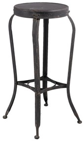 Kovová čierna barová stolička s patinou - 37 * 37 * 72 cm