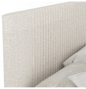 Béžová boxspring posteľ s úložným priestorom 180x200 cm Bergamo – Maison de Rêve