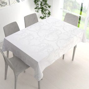 Biante Dekoračný obdĺžnikový obrus Monako PM-125 Veľký zámocký vzor biely 100x140 cm