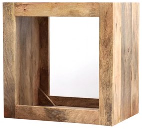 Indický nábytok - Odkladací stolík Hina 50x50x35 z mangového dreva Mango natural