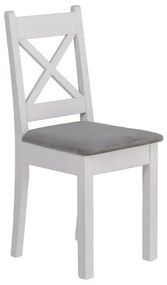 Stolička K-X, biela/sivá
