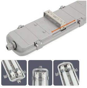 LED Technické žiarivkové svietidlo T8 2xG13/18W/230V 6500K IP65