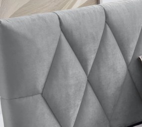 Posteľ Reve 160x200 cm, svetlo šedá látka