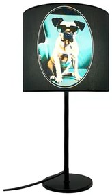 Čierna/tyrkys stolná lampa Visual Dog
