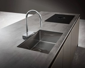 Hansgrohe M81, drezová batéria Aquno Select s výsuvnou koncovkou a plochým sprchovým prúdom, chrómová, HAN-73837000