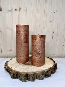 Medená metalická valcová sviečka Variant: 15x7