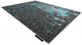 Koberec DE LUXE 2079 Vintage - štrukturálny - zelený / antracit