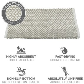 Béžová textilná kúpeľňová predložka 50x80 cm Covelo – Wenko