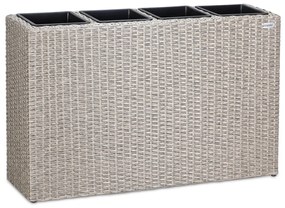 InternetovaZahrada Kvetináč 95 x 27 x 60cm krémový - 4 nádoby