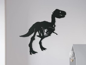 drevko Detská nálepka na stenu Kostra dinosaura Rozmer obrazu: 32 x 32,5 cm, Farba dekorácie: Čierna