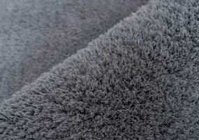 Protišmykový koberec ALPACA sivý kruh