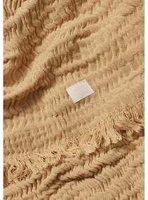 Béžový pléd na dvojlôžko 240x260 cm Reloved - JUNA
