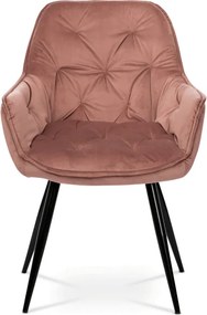 Jedálenská stolička zamatová, ružová DCH-421 PINK4