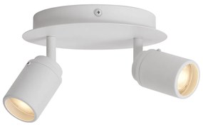 Moderné kúpeľňové bodové svietidlo biele 2-svetlá IP44 - Ducha