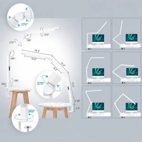 Brilagi-LED Stmievateľná dotyková stolná lampa VARIO LED/12W/230V 3000-6500K biela
