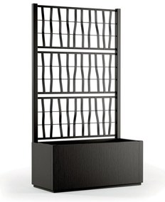 STEFANPLAST Kvetináč ETHICA s trelážou/mriežkou 80cm, tmavo šedý