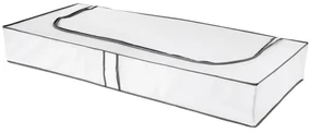 Compactor Nizky textilný úložný box Compactor Life, 108 x 45 x15 cm, sivo-biely
