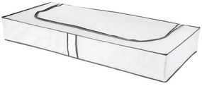 Compactor Nizky textilný úložný box Compactor Life, 108 x 45 x15 cm, sivo-biely