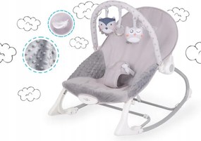 Ricokids Hojdacie vibračné kresielko/ lehátko Grey Owl