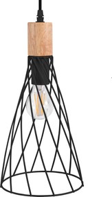 Toolight Toolight, stropné svietidlo 1xE27 APP1268-1CP, čierna-hnedá, OSW-06580