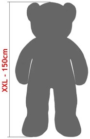 InternetovaZahrada Plyšový medveď so srdcom XXL 150 cm - hnedý