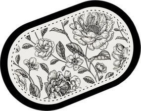 Čierno-biela kúpeľňová predložka 60x100 cm Rasse – Foutastic