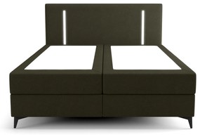 Jednolôžková posteľ 120 cm Ortega Bonell (olivová zelená) (s roštom, s úl. priestorom) (s LED osvetlením). Vlastná spoľahlivá doprava až k Vám domov. 1082605