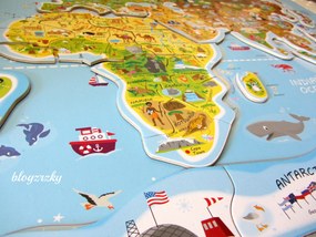 Magnetická mapa Svet v obrázkoch 2 v 1 - Hraj sa a uč sa