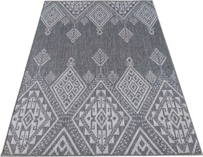 DY Obojstranný sivý koberec s geometrickým vzorom Zara 13 Rozmer: 200x290 cm