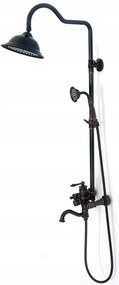Sprchová súprava MAXMAX Rea VINTAGE čierna s patinou a výtokom do vane