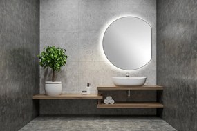 Sapho Sapho, DARA CUT LED podsvietené zrkadlo 20W, ø 100x90cm, vykurovacia fólia, 30562CI