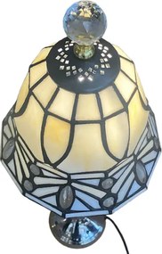 Stolná lampa Tiffany ANTIK SLENDER Metal Base Crystal 50*Ø18