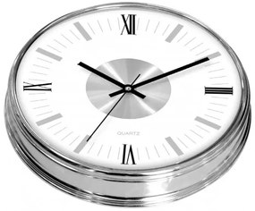 Nástenné hodiny MPM, 2974.7000 - strieborná/biela, 30cm