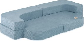 Rozkladacia detská pohovka  - modrá, prémiový menčester