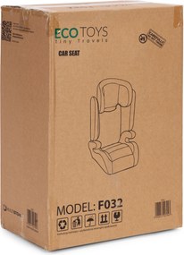 Autosedačka 2v1 i-Size ECOTOYS 100-150 cm, sedačka a podsedák, držiak na nápoje